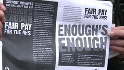 CLEAN : British healthcare workers protest over pay in London News Clip