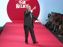 Bruce Forsyth at the Fashion For Relief Japan Fundraiser during the 64th Annual Cannes Film Festival at the Fashion for Relief: 64th Cannes Film Festival at Cannes . (Footage by WireImage Video/GettyImages) Stock Footage