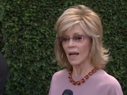 INTERVIEW - Jane Fonda at The Rape Foundation's Annual Brunch At Greenacres Stock Footage