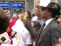 Nick Cannon at Snapple Brings Real Fact To Real Life For Lady Liberty With Help From Nick Cannon Stock Footage
