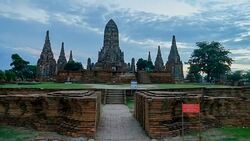 Old Temple wat Chaiwatthanaram timelapse Stock Footage