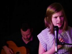 Girl sings a song Stock Footage