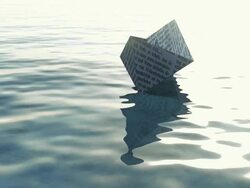 Paper boat Stock Footage