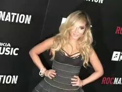 Adrienne Bailon at 2013 Roc Nation Pre-Grammy Brunch 2/9/2013 in West Hollywood, CA.(Footage by WireImage Video/Getty Images Entertainment Video) Stock Footage