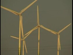 four windmills Stock Footage