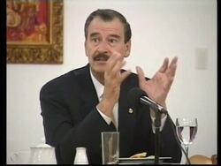 Fox says US economic slowdown is delaying Mexican growth. News Clip