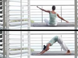 Split Screen Yoga Meditation Stock Footage