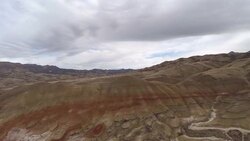 Aerial Oregon Painted Hills Stock Footage