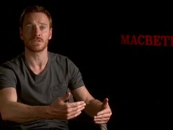 INTERVIEW - Michael Fassbender on how the story relates to modern times at 'Macbeth' Interviews Stock Footage