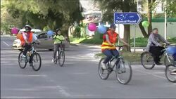 CLEAN : Women pedal for girl power in Pakistan News Clip