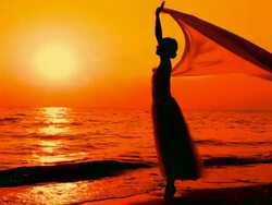 dancer with a veil Stock Footage