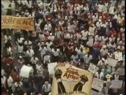 Anti-Apartheid protests Stock Footage