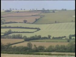Seasonal series Lapse-time Time lapse Cotswold scene. Field patterns. Over Norton, Oxfordshire Stock Footage