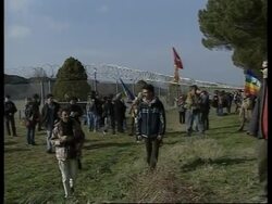Protest by Italy's strong anti-war movement News Clip