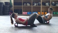 Crossfit athletes warming up Stock Footage