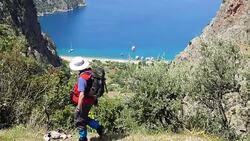 Walking in the Butterfly Valley Stock Footage