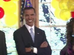 EVENT CAPSULE CLEAN: Madame Tussauds Celebrates Barack Obama's 48th Birthday Stock Footage