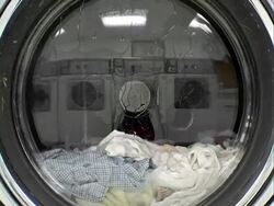 Public Washing Machine. Progressive frames Stock Footage