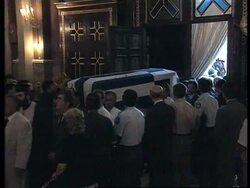GREECE: MOURNERS PAY LAST RESPECTS TO ANDREAS PAPANDREOU (2) News Clip