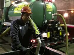 Biofuel Recovered For Recycling At Restaurants Stock Footage