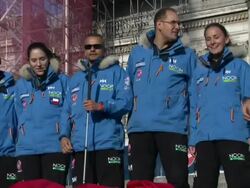 Prince Harry at Walking With The Wounded Event in Trafalgar Square News Clip