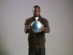 (HD1080i) Barack Obama Legacy: Black Man Holds World in Hands Stock Footage