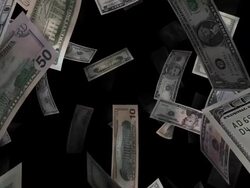 (Loop) Falling US Currency Stock Footage