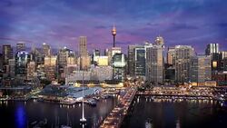 Darling Harbour, Sydney, Australia Stock Footage