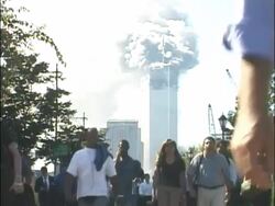 Terrorist attack on the World Trade Center Stock Footage
