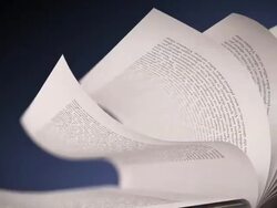 White book's pages turning. Close up loopable CG. Stock Footage