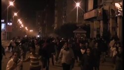 Alexandria clashes; night shots of pro-military demo in Abbassiyah Instructional Video