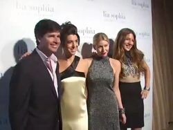 Tory Kiam, Elena Kiam, Kate McCarthy, Dani Stahl at the lia sophia previews the lanaya II collection at West Hollywood CA. (Footage by WireImage Video/GettyImages) Stock Footage