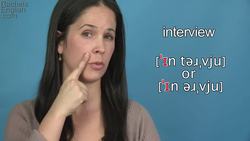 How to Pronounce INTERVIEW -- American Pronunciation Instructional Video