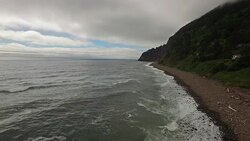 Aerial Oregon Canon Beach Stock Footage