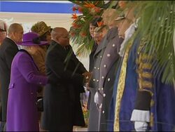 Pomp and ceremony of official royal welcome for Zuma News Clip