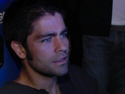 Adrian Grenier at the Mercedes-Benz Exclusive Preview Of The 2011 SLS AMG In Grand Turismo 5 at Los Angeles CA. (Footage by WireImage Video/GettyImages) Stock Footage