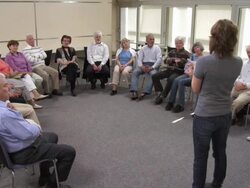 HD: Seniors Participating The Group Discussion Stock Footage