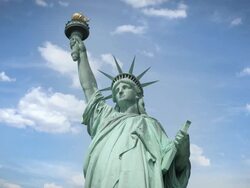 Statue of Liberty, New York city Stock Footage