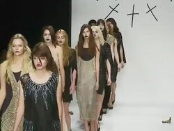 Mercedes-Benz Fall 2007 LA Fashion Week Imitation of Christ Runway Stock Footage