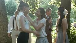 Lesbian couple celebrating their wedding Stock Footage