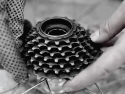Bicycle Repairer Stock Footage
