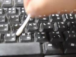 Cleaning keyboard Stock Footage