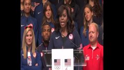 Michelle Obama Appears With US Olympians in NYC News Clip