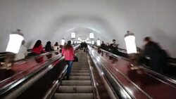 Russia, Saint Petersburg, Metro system - Time lapse Stock Footage