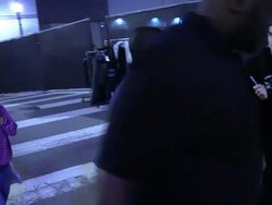 Pharrell Williams arrives at Stevie Wonder's performance in Los Angeles Stock Footage