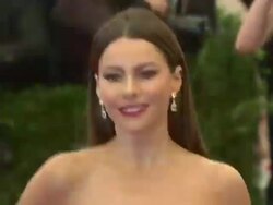 Sofia Vergara at "Schiaparelli And Prada: Impossible Conversations" Costume Institute Gala Stock Footage