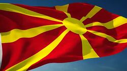 4K Macedonia Flag - Loopable Stock Footage