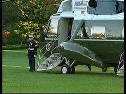 Bush leaves White House News Clip