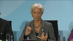 IMF chief urges further debt reduction at meeting with Chancellor Merkel News Clip