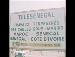 SYND 30 4 77 INAUGURATION OF NEW SUBMARINE TELECOMMUNICATIONS CABLE IN SENEGAL News Clip